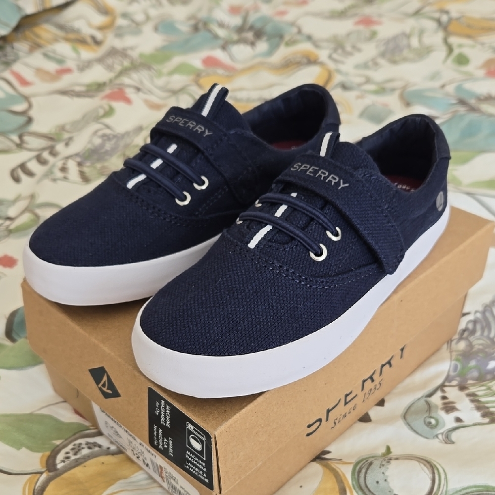 Sperry Kids Navy Spinnaker Jr. Canvas Shoe 12M